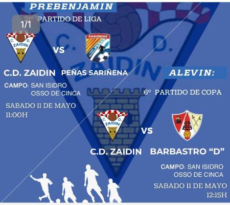 Imagen Partido de fútbol del C.D. Zaidín en las categorías prebenjamín y alevín